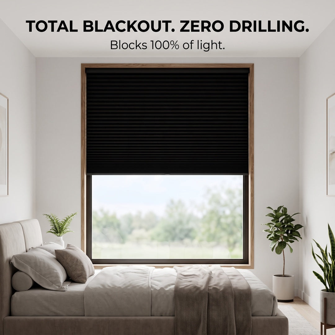 Noctura™ No-Drill Blackout Cellular Shade